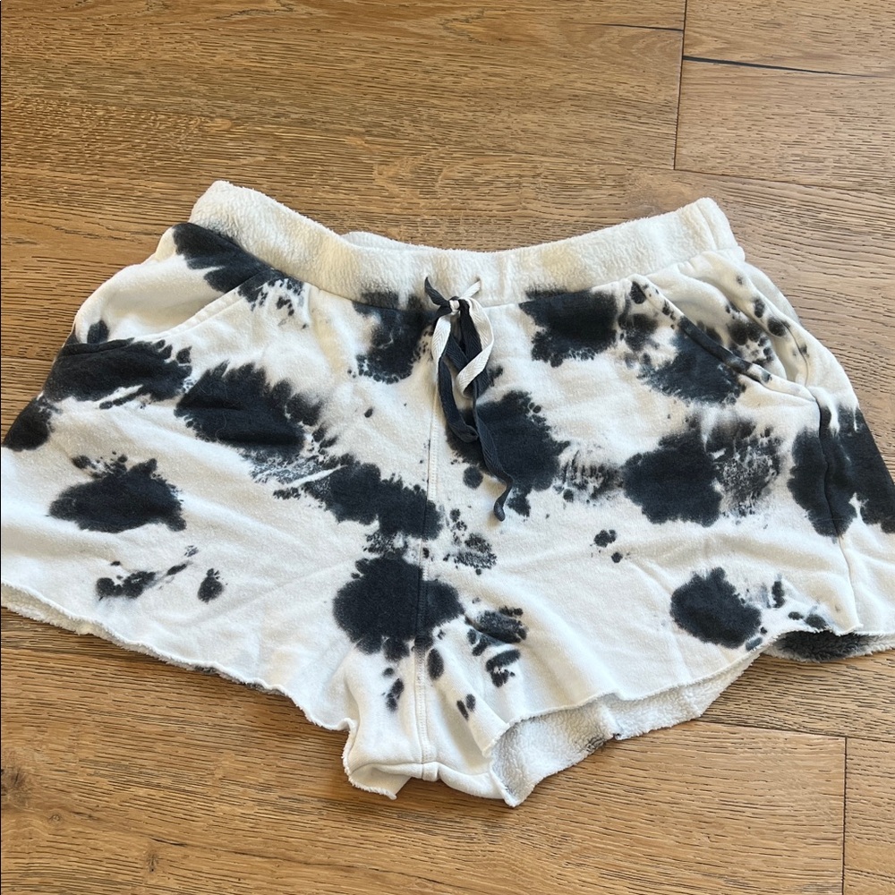 Free People Intimately Tie-Dye Black and White Women's Shorts